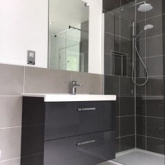 Contemporary bathroom refurbishment by Thomson Properties