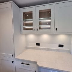 White shaker style kitchen refurbishment, Thomson Properties