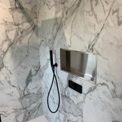 Grey marble bathroom wall tiles