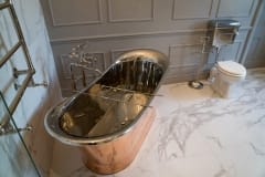 Freestanding bath as part of a traditional style complete bathroom refurbishment by Thomson Properties