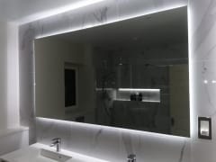 Illuminated bathroom mirror, bathroom refurbishment by  Thomson Properties, Kitchen & Bathroom Refurbishment Specialists in Surrey and Sussex
