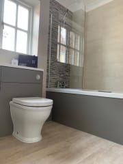 Grey bathroom refurbishment, Thomson Properties