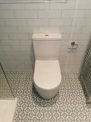 Patterned tile bathroom flooring Thomson Properties