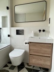 Complete bathroom refurbishment with monochrome finish - Thomson Properties