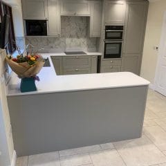 Grey shaker style kitchen by Thomson Properties
