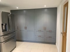Complete kitchen remodel with grey shaker style cupboards, Thomson Properties