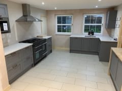 Grey and white kitchen refurbishment, Thomson Properties