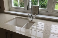 New kitchen worktops fitted as part of a complete kitchen refurbishment by Thomson Properties