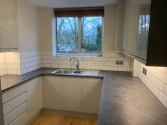 White brick style kitchen wall tiles, kitchen refurbishment, Thomson Properties