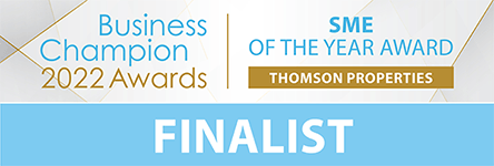 Business Champion Awards Finalist 2022 - Thomson Properties kitchen and bathroom fitters Surrey and Sussex